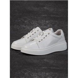 05-PDD215-2 WHITE Кроссовки женские (натуральная кожа)