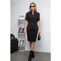 Жакет чёрный с рукавом-фонарик Анис №1