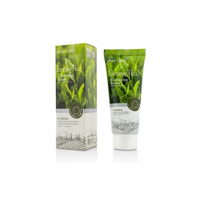 Пенка для умывания с экстрактом зеленого чая 3W Clinic Green Tea Cleansing Foam 100 ml