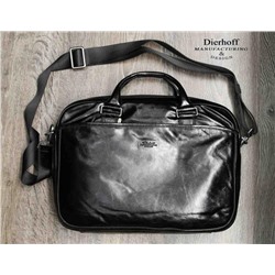 Мужская кожаная сумка-портфель Dierhoff ДМ 52512/4 Блек