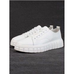 05-PDXL162-1 WHITE Кроссовки женские (натуральная кожа)