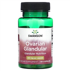 Swanson, Железистые яичники, 250 мг, 60 капсул