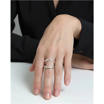 Кольцо с белым серебрением