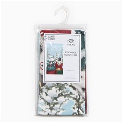 Полотенце кухонное новогоднее «Этель» Winter holidays 40×73 см, 100% хлопок, саржа 190 г/м²