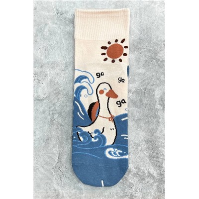 Носки р.35-40 "Ducks and Geese" На волне