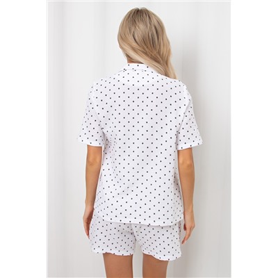 Костюм белый с шортами Пэгги №3