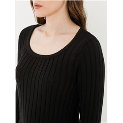 Джемпер вязаный чёрный