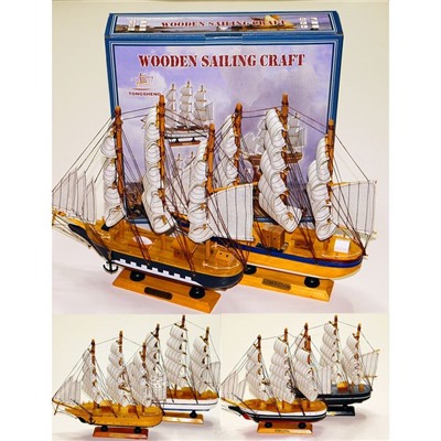 Парусник дерево 30*30*5 см Wooden sailing craft п/у