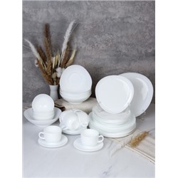 Столовый набор 35 предметов Треугольная форма белая GRAY-35/81745821055 (WHITE) /уп 2/