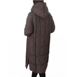 018 GRAY/GREEN Пальто зимнее женское (200 гр. холлофайбер)