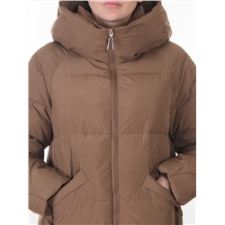 018 BROWN Пальто зимнее женское (200 гр. холлофайбер)