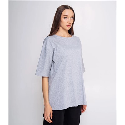 Футболка #ОКТ075001, серый меланж