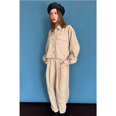 Брюки-бананы  VELVET086/05/Песочный