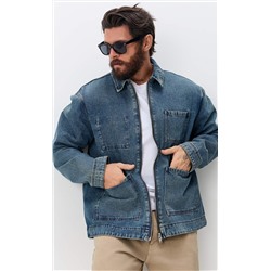 Куртка джинс F611-1260 d.blue