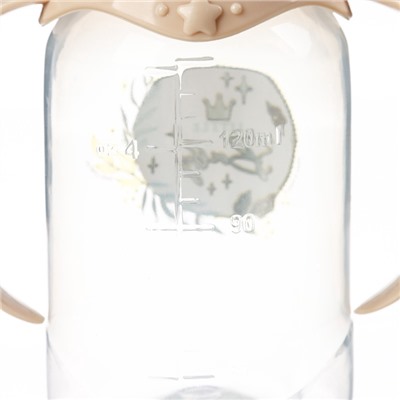 Бутылочка для кормления, новогодняя, Little Baby, классическое горло, с ручками, от 0 мес., 150 мл., цилиндр, M&B