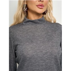 Лонгслив трикотажный серого цвета