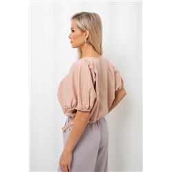 Блузка укороченная бежевого цвета Жозефина №1