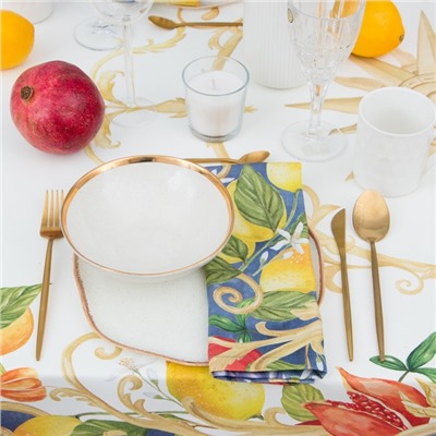 Скатерть «Этель» Southern fruits, 149×182±2 см с ГМВО, 100% хлопок, саржа 190 г/м²