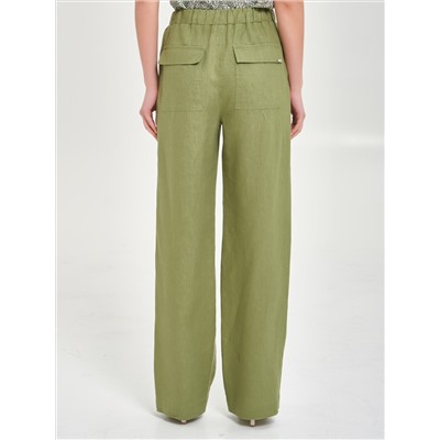 Брюки изо льна с карманами