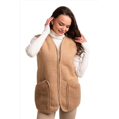 Жилет без воротника "Родина" ШОКОЛАД