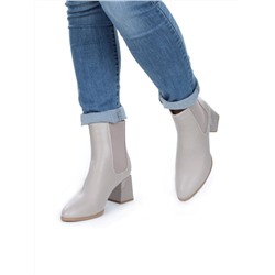 01-PCM359-2 GRAY/BEIGE Ботинки Челси демисезонные женские (натуральная кожа, байка)
