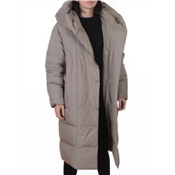 A625 GRAY/BEIGE Пальто зимнее женское (200 гр. био-пух)