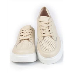 05-HY14-1D BEIGE Кроссовки женские (натуральная кожа)