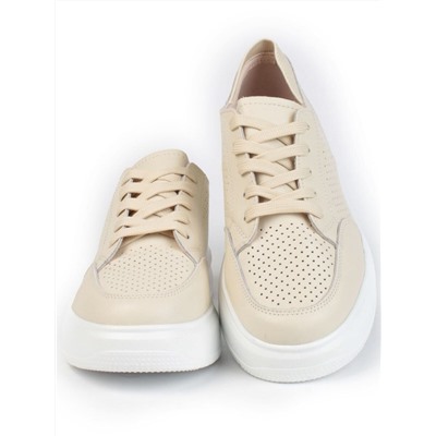 05-HY14-1D BEIGE Кроссовки женские (натуральная кожа)