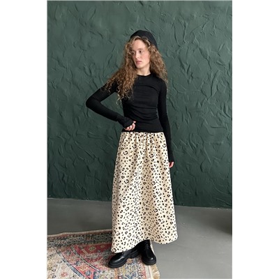 Юбка женская  NATURE087/02/Бежевый, коричневый