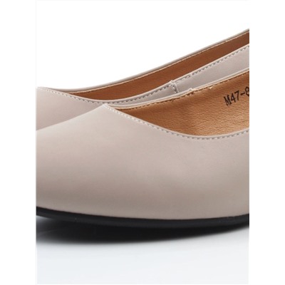 06-M47-8 DK. BEIGE Туфли женские (натуральная кожа)