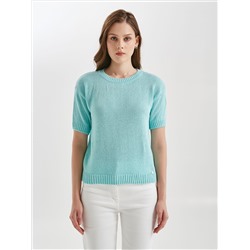 Блуза вязаная мятно-зелёного цвета