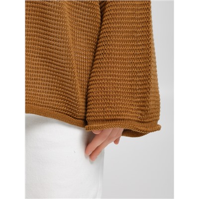 Джемпер вязаный цвета охра