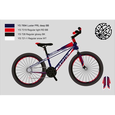 Велосипед 20" Krypton Hyperion KH10DB20 синий красный