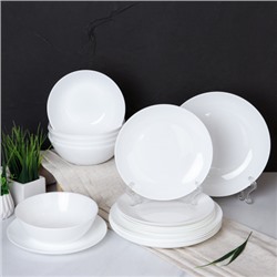 Столовый набор 18 предметов Дэй белый  18FLYGP85756 (WHITE) (уп 2)