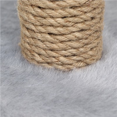 Когтеточка «Ротонда» с игрушкой, джут 35×35×50 см, серая