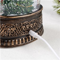 Светильник Новогодний настольный светодиодный 12,5x8x25 см Снеговик у ёлки музыкальный / NG206-65 /уп 12/АКЦИЯ