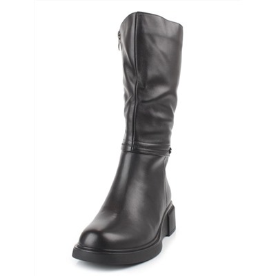 Z4206M BLACK Сапоги зимние женские (натуральная кожа, натуральный мех)