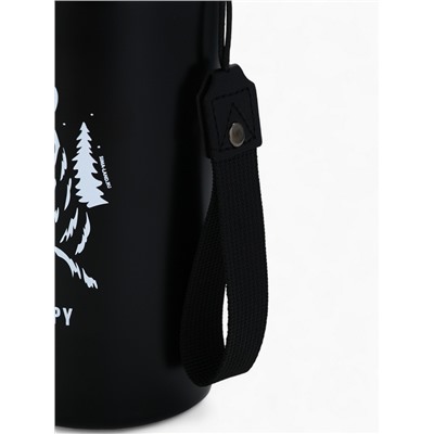 Термос Calm and happy, чёрный, 600 мл