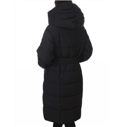 A625 BLACK Пальто зимнее женское (200 гр. био-пух)