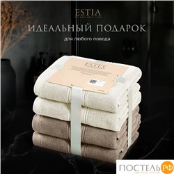 ESTIA МАРТОС экрю/беж К-т полотенец 50х80-2/50х80-2, 100% хлопок, 500 г/м2