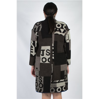 Женское пальто коричневое 2849 размер 44