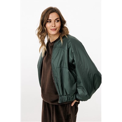 Куртка EOLA 3034 шоколад/т.изумруд