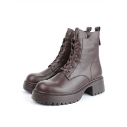 04-M3-1483 BROWN Ботинки зимние женские (натуральная кожа, натуральный мех)