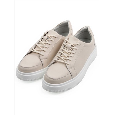 03-YJ434-2 BEIGE Полуботинки спортивные женские (натуральная кожа)