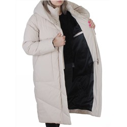 8836 LT. BEIGE Пальто зимнее женское (150 гр. холлофайбер)