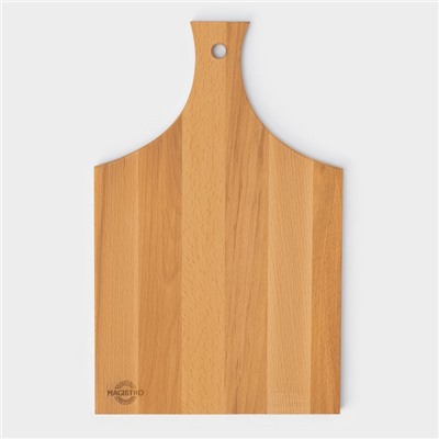 Доска разделочная с ручкой Magistro, 40×24×1.2 см, дерево дуб