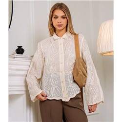 Блуза #КТ808 (8), светло-бежевый