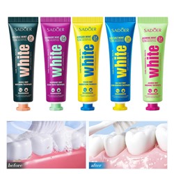 Зубная паста мини-формат Sadoer WHITЕ, 30 гр. 1 ШТУКА. Вкус на выбор