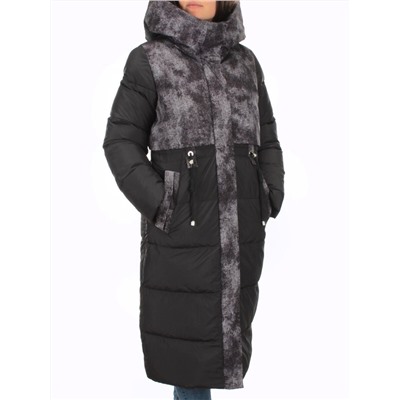 THD-608YC BLACK Пальто зимнее женское (био-пух)