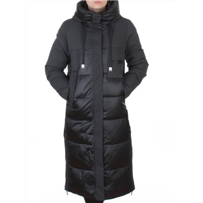 A81 DK. GRAY/GREEN Пальто зимнее женское (200 гр. холлофайбер)